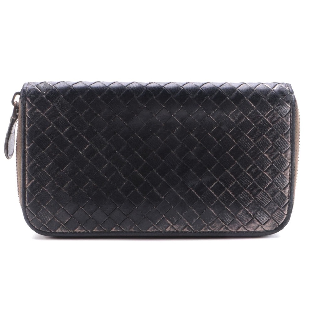 Black metallic intrecciato Bottega Veneta Wallet